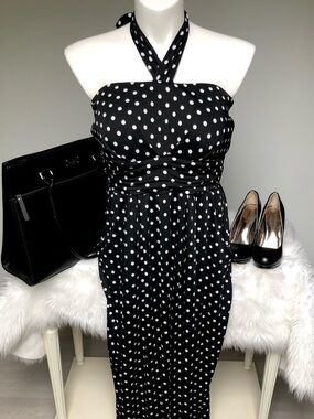 Love Squared Stretchy Padded Halter Maxi Dress Size 2X